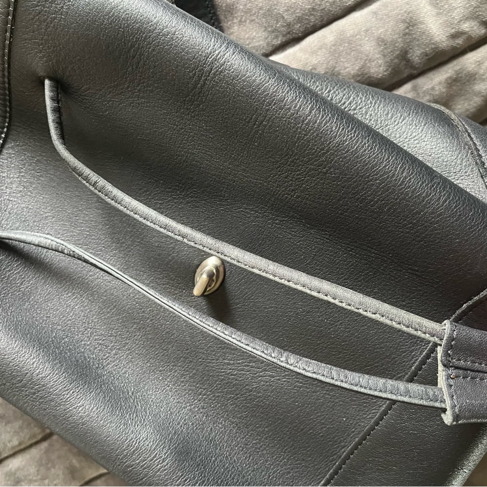 Coach Black Leather Daypack - Picture 6 of 12